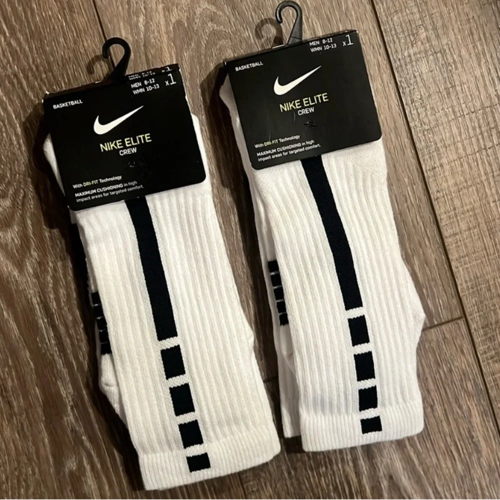 Nike Elite Crew Socks - White and Black